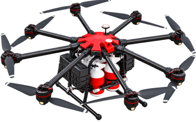 Drone anti-incendie EOS HZH XF120 H300 avec charges d’extinction